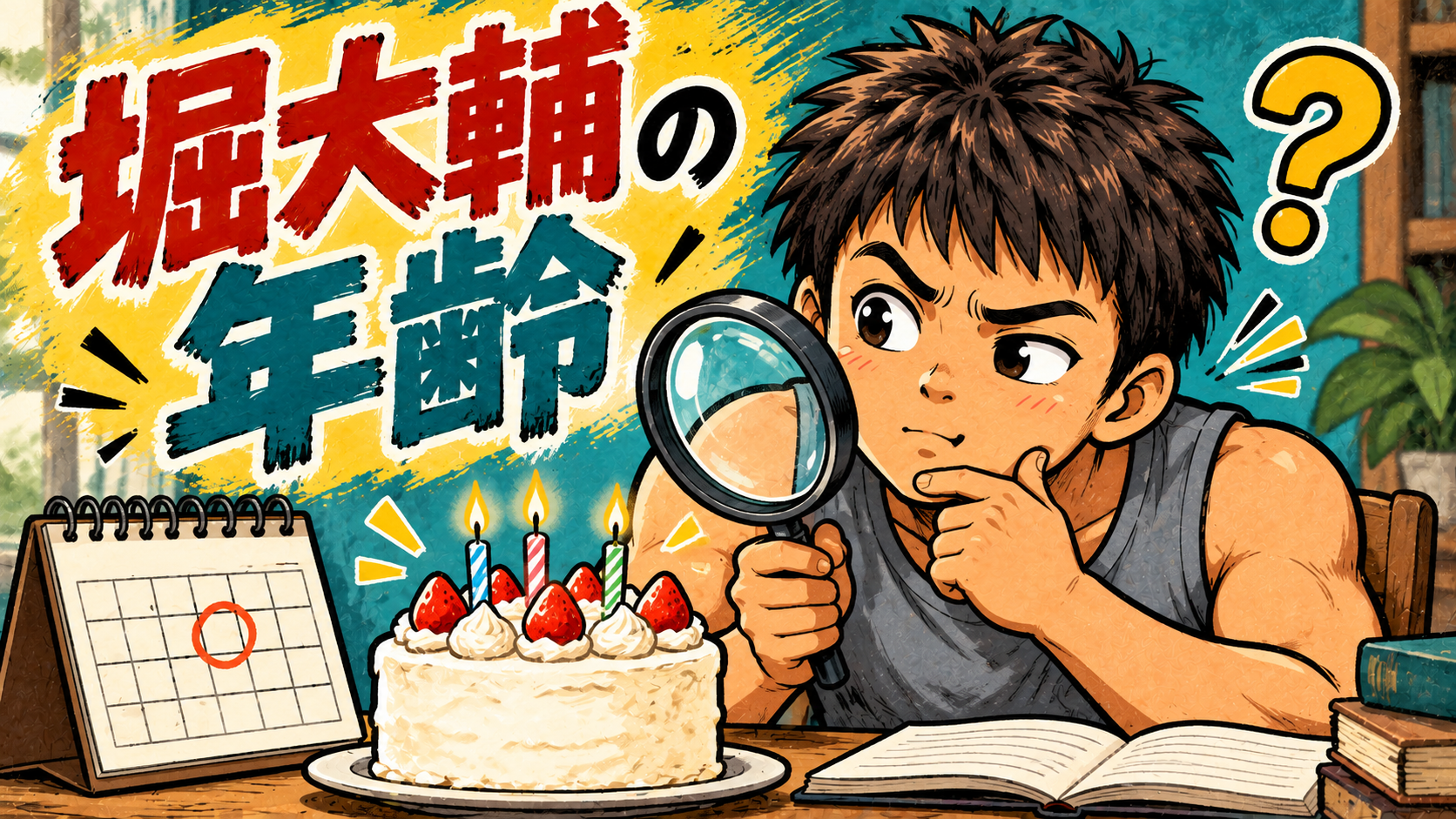堀大輔の公開プロフィールと経歴をカレンダーと年表で確認するオリジナルイラスト